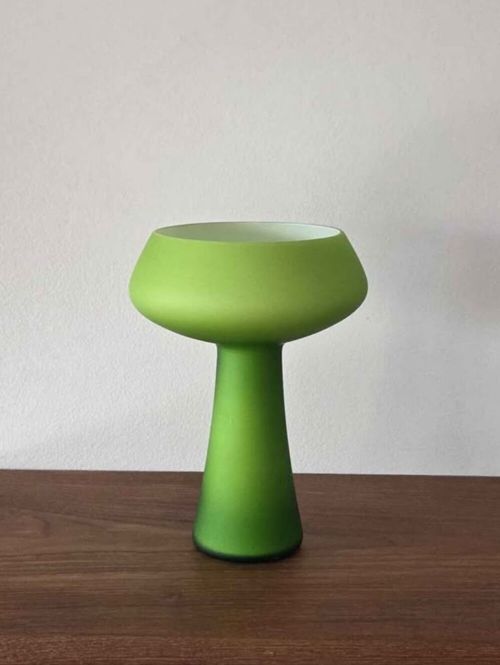 Vintage Murano Carlo moretti frosted cased glass mushroom vase